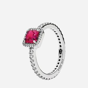 Silver with ruby pandora ring 💍